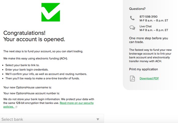 Optionshouse paper trading account
